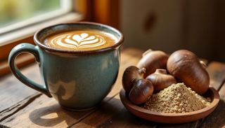 Café bulletproof aux champignons adaptogènes