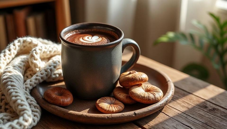 découvrez le chocolat chaud au reishi, une boisson alliant douceur et détente, idéale pour un moment réconfortant et bien-être.