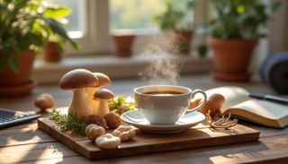 Routine matinale aux champignons : énergie et focus