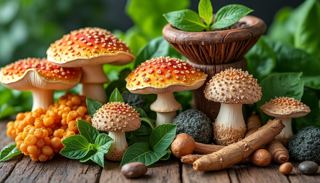 Stack nootropique : champignons + plantes adaptogènes