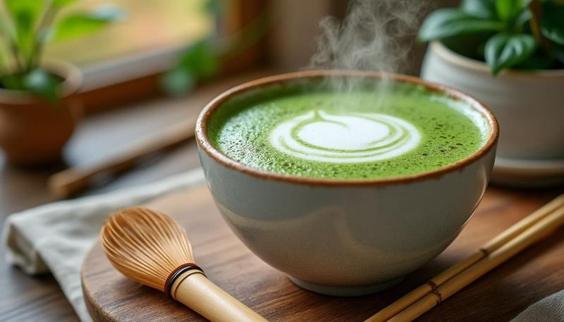 découvrez notre recette unique de matcha latte aux champignons adaptogènes, une boisson bien-être alliant énergie naturelle et propriétés revitalisantes pour votre corps et esprit.